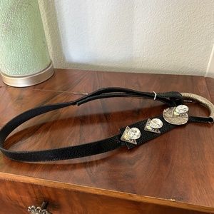 Black belt with large rhinestone accents